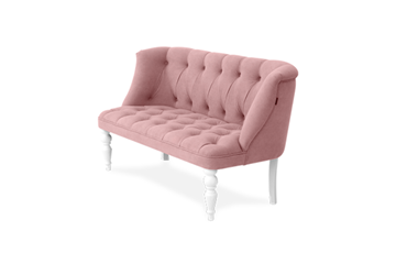 Прямой диван Бриджит розовый ножки белые в Ишиме