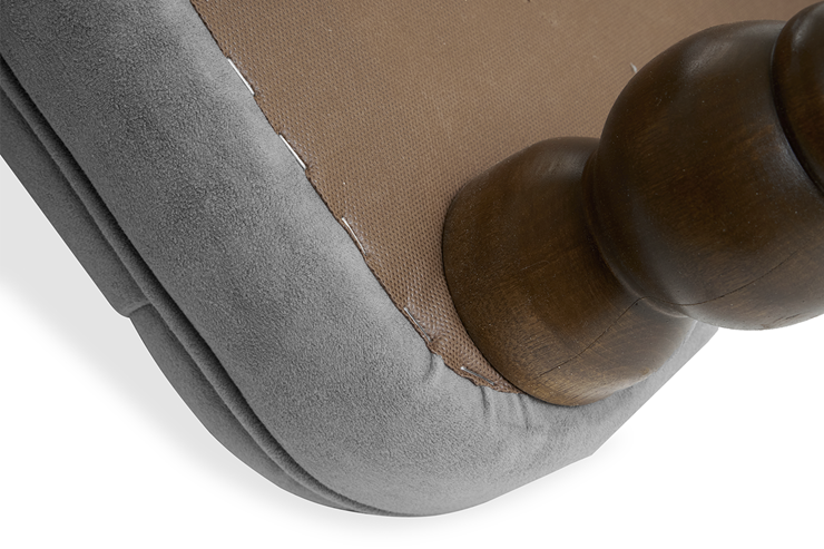Прямой диван Бриджит серый ножки коричневые в Ишиме - изображение 10