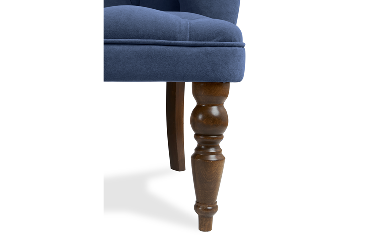 Прямой диван Бриджит синий ножки коричневые в Заводоуковске - изображение 4