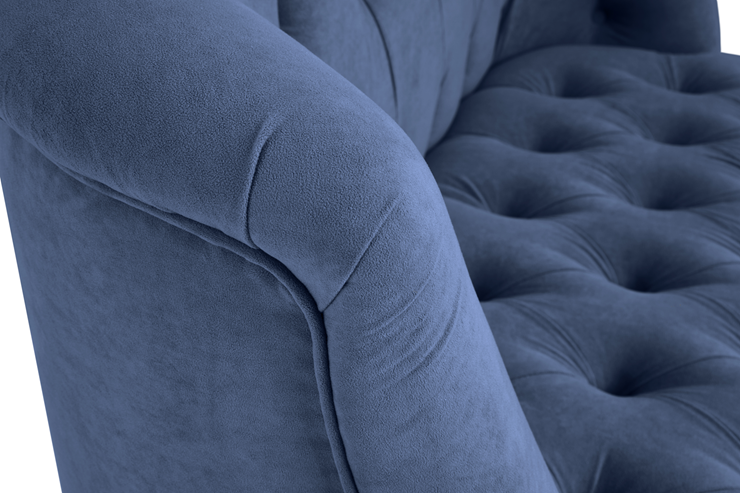 Прямой диван Бриджит синий ножки коричневые в Заводоуковске - изображение 7