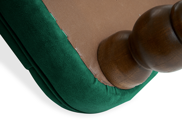 Прямой диван Бриджит зеленый ножки коричневые в Тюмени - предосмотр 2