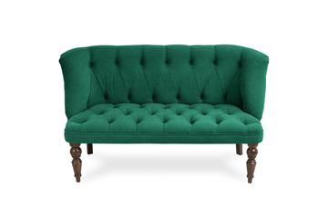 Прямой диван Бриджит зеленый ножки коричневые в Ишиме - предосмотр 3