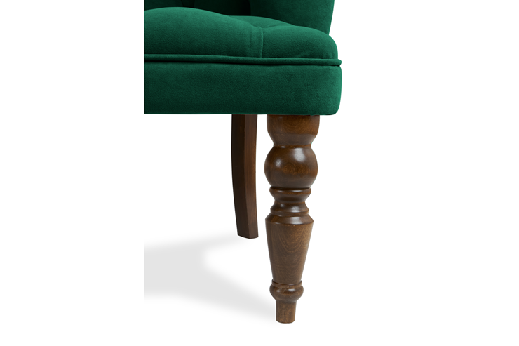 Прямой диван Бриджит зеленый ножки коричневые в Тюмени - изображение 4