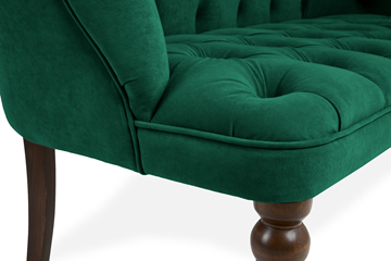 Прямой диван Бриджит зеленый ножки коричневые в Ишиме - предосмотр 5