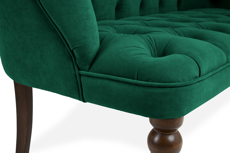 Прямой диван Бриджит зеленый ножки коричневые в Заводоуковске - изображение 5