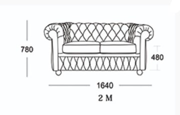 Прямой диван Честер 2М (седафлекс) в Тюмени - предосмотр 13