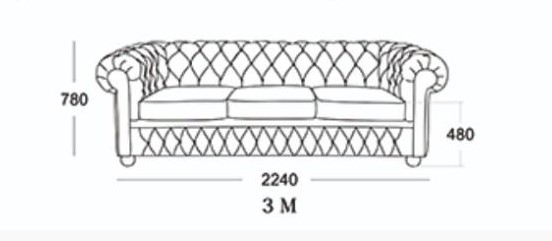 Прямой диван Честер 3М (седафлекс) в Тюмени - изображение 9