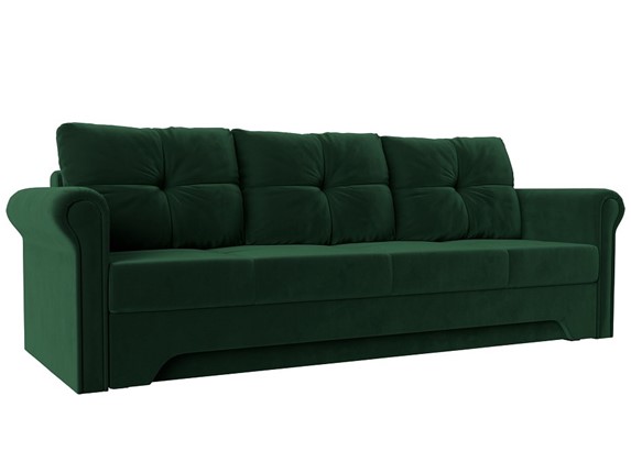 Прямой диван Европа боннель, Зеленый (Велюр) в Заводоуковске - изображение