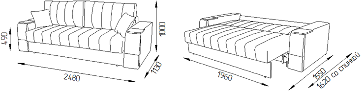 Прямой диван Камелот 4 (НПБ) в Заводоуковске - изображение 6