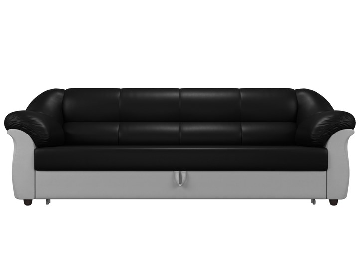 Прямой диван Карнелла, Черный/Белый (экокожа) в Заводоуковске - изображение 2
