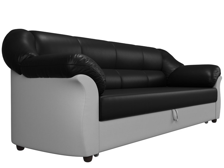 Прямой диван Карнелла, Черный/Белый (экокожа) в Заводоуковске - изображение 3