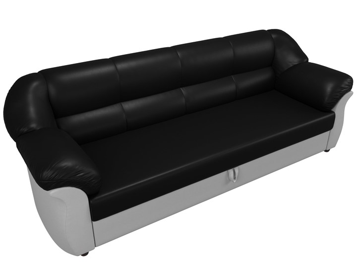 Прямой диван Карнелла, Черный/Белый (экокожа) в Заводоуковске - изображение 5