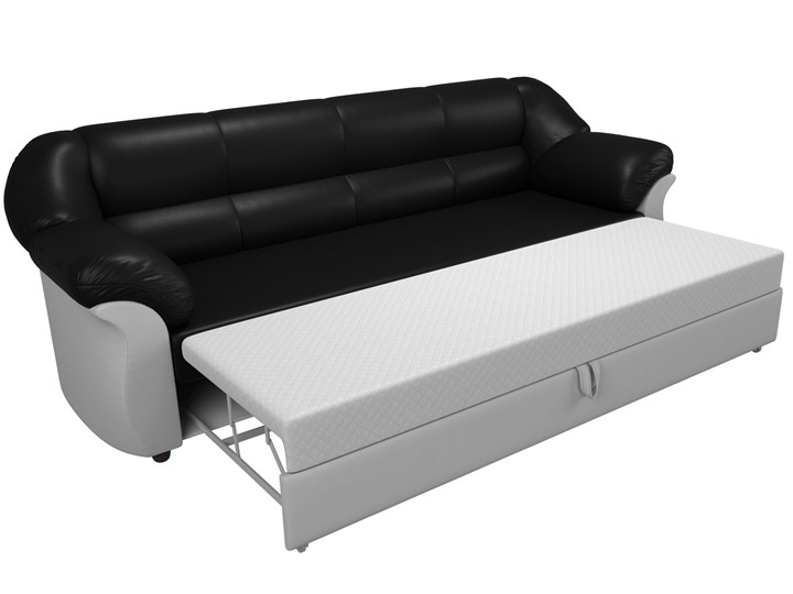 Прямой диван Карнелла, Черный/Белый (экокожа) в Заводоуковске - изображение 6