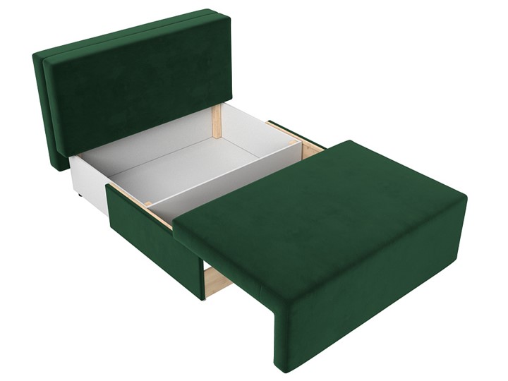 Прямой диван Лагуна, Зеленый/Бежевый (Велюр) в Заводоуковске - изображение 1