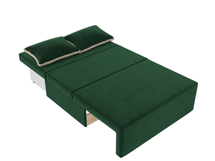 Прямой диван Лагуна, Зеленый/Бежевый (Велюр) в Заводоуковске - изображение 3