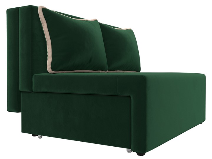 Прямой диван Лагуна, Зеленый/Бежевый (Велюр) в Заводоуковске - изображение 5