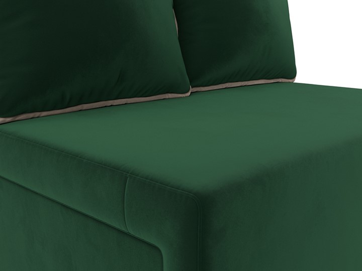Прямой диван Лагуна, Зеленый/Бежевый (Велюр) в Тюмени - изображение 6