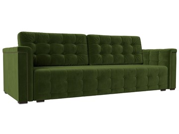 Прямой диван Лига-002 НПБ, Зеленый (Микровельвет) в Тюмени