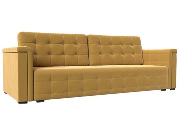 Прямой диван Лига-002 НПБ, Желтый (микровельвет) в Тюмени