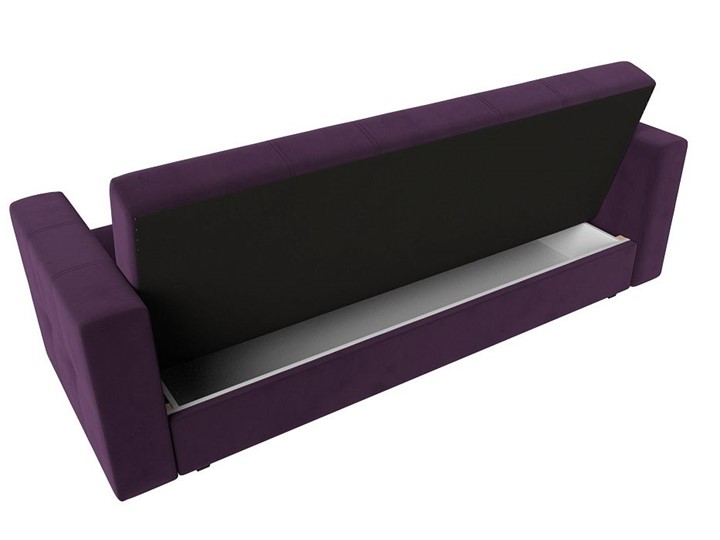 Прямой диван Лига-016, Фиолетовый\Черный (велюр) в Тюмени - изображение 3