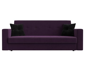 Прямой диван Лига-016, Фиолетовый\Черный (велюр) в Тюмени - предосмотр 7