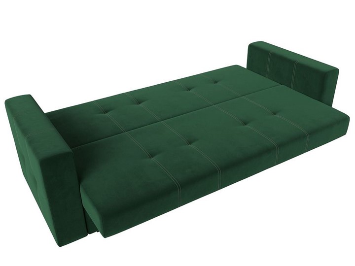 Прямой диван Лига-016, Зеленый\Коричневый (велюр) в Тюмени - изображение 1