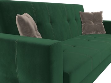 Прямой диван Лига-016, Зеленый\Коричневый (велюр) в Тюмени - предосмотр 5
