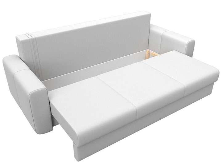Прямой диван Лига 031, Белый (Экокожа) Боннель в Заводоуковске - изображение 1