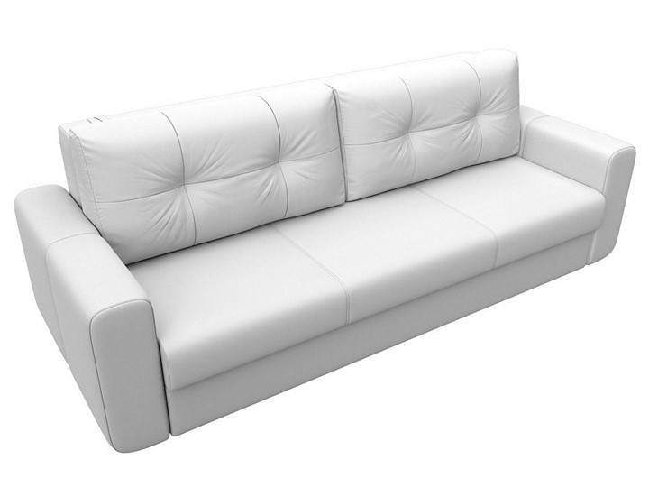 Прямой диван Лига 031, Белый (Экокожа) Боннель в Заводоуковске - изображение 3