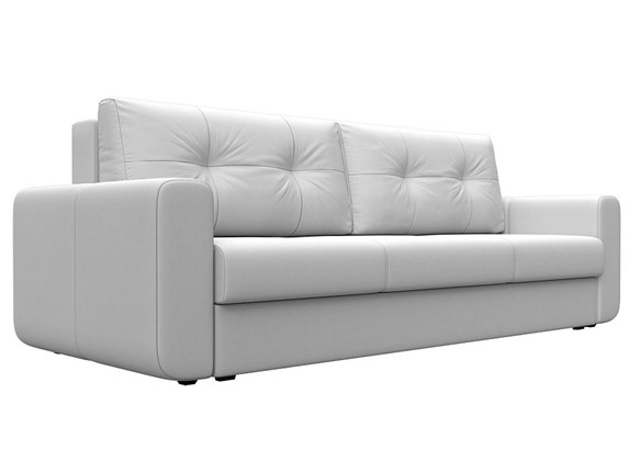 Прямой диван Лига 031, Белый (Экокожа) Боннель в Заводоуковске - изображение