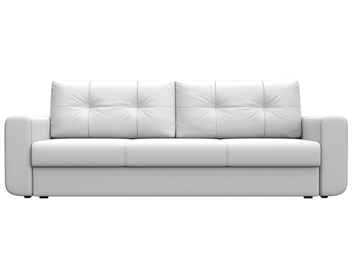 Прямой диван Лига 031, Белый (Экокожа) Боннель в Тюмени - изображение 7