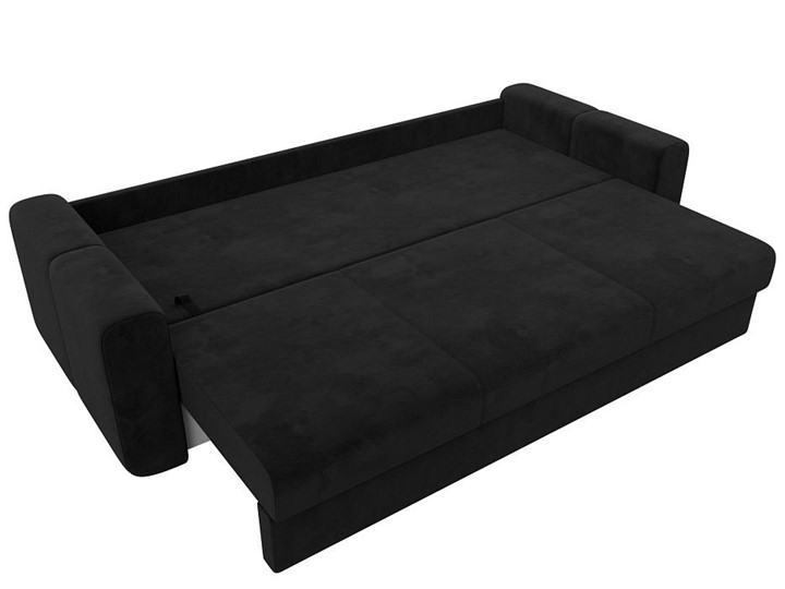 Прямой диван Лига 031, Черный (Велюр) Боннель в Заводоуковске - изображение 2