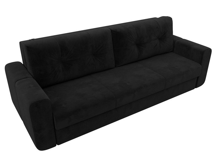 Прямой диван Лига 031, Черный (Велюр) Боннель в Заводоуковске - изображение 3
