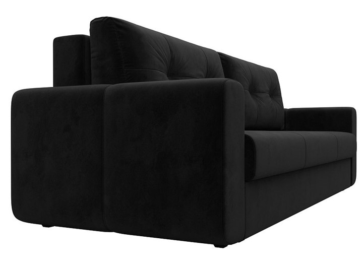 Прямой диван Лига 031, Черный (Велюр) Боннель в Заводоуковске - изображение 5