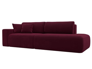 Прямой диван Лига-036 Модерн, Бордовый (Микровельвет) в Тюмени