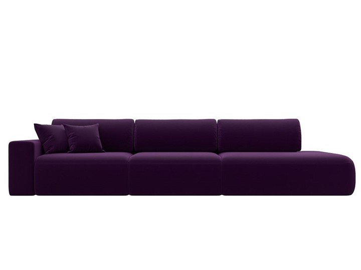 Диван прямой Лига-036 Модерн Лонг, Фиолетовый (микровельвет) в Заводоуковске - изображение 9
