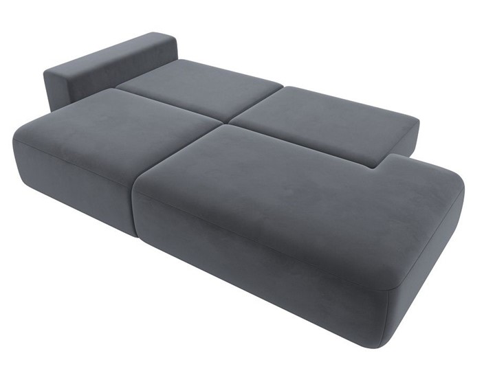Прямой диван Лига-036 Модерн, Серый (велюр) в Тюмени - изображение 3