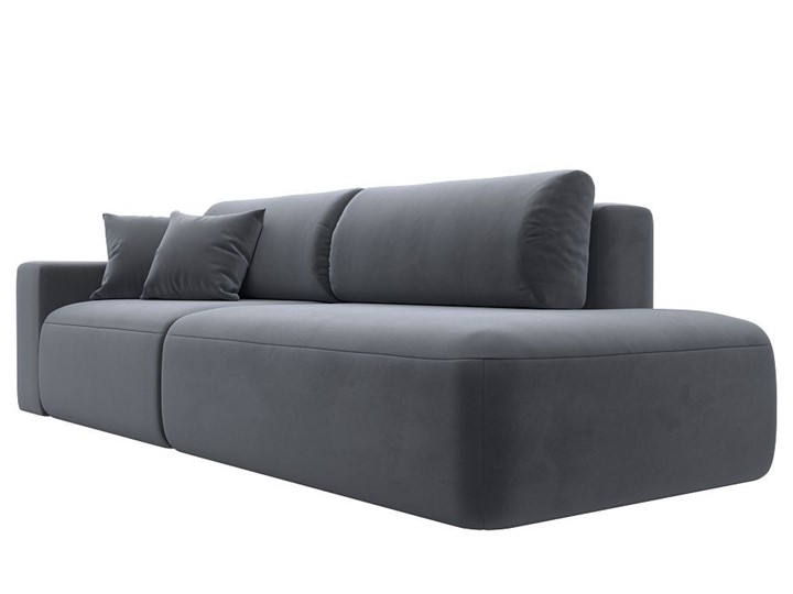 Прямой диван Лига-036 Модерн, Серый (велюр) в Тюмени - изображение 6