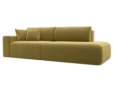Прямой диван Лига-036 Модерн, Желтый (Микровельвет) в Тюмени