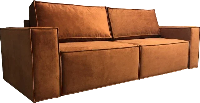 Прямой диван Лофт БЛ2-БП2 (Ремни/Еврокнижка) в Тюмени - изображение 1