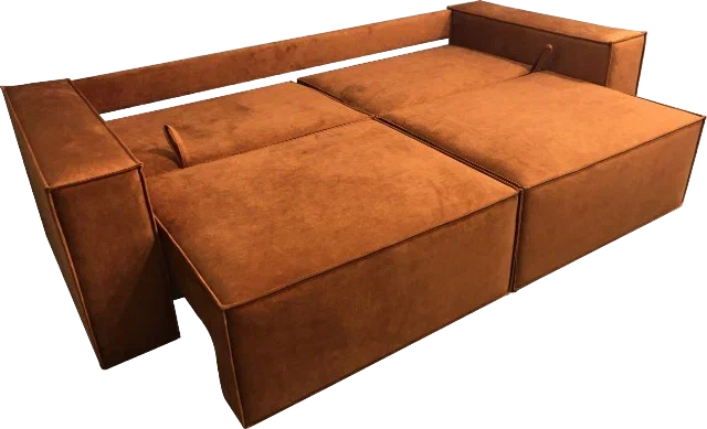 Прямой диван Лофт БЛ2-БП2 (Ремни/Еврокнижка) в Заводоуковске - изображение 3