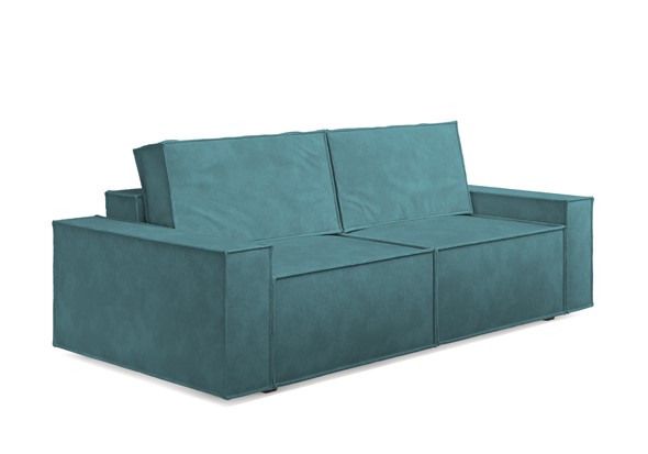 Прямой диван Loft, велюр Лофти лазурный в Заводоуковске - изображение