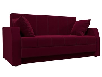 Прямой диван Малютка, Бордовый (микровельвет) в Заводоуковске - предосмотр