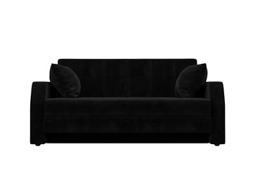 Прямой диван Малютка, Черный (велюр) в Заводоуковске - предосмотр 3