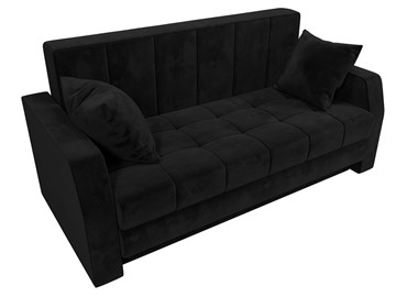 Прямой диван Малютка, Черный (велюр) в Заводоуковске - предосмотр 6