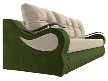 Прямой диван Меркурий еврокнижка, Бежевый/зеленый (микровельвет) в Тюмени - предосмотр 2