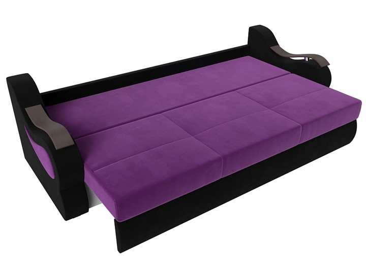 Прямой диван Меркурий еврокнижка, фиолетовый/черный (микровельвет) в Тюмени - изображение 5