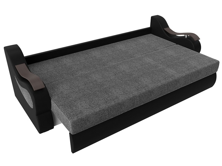 Прямой диван Меркурий еврокнижка, Серый/черный (рогожка/экокожа) в Заводоуковске - изображение 5