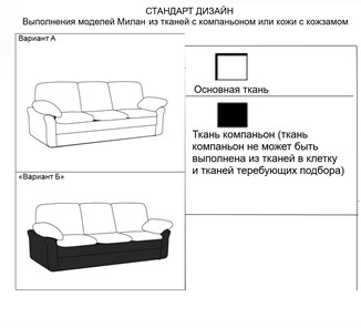 Прямой диван Милан 3-местный, Седафлекс в Заводоуковске - предосмотр 15