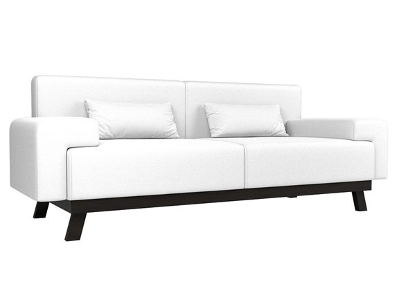 Прямой диван Мюнхен, Белый (экокожа) в Заводоуковске - изображение